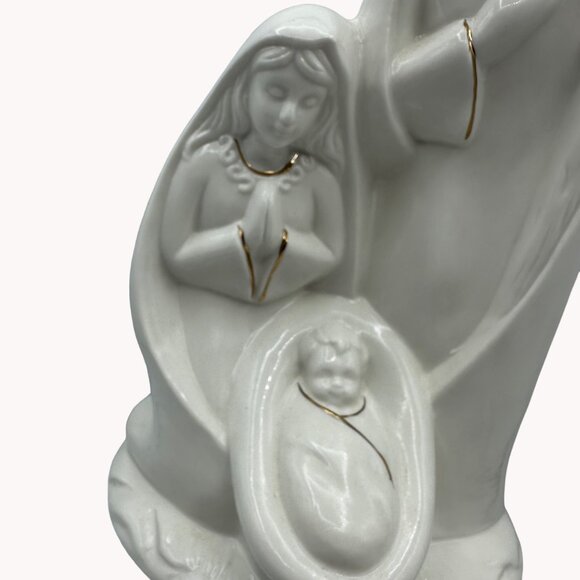 Holy Family Ceramic Nativity Scene Figurine One Piece Religious Jesus 10 inches - Picture 3 of 15